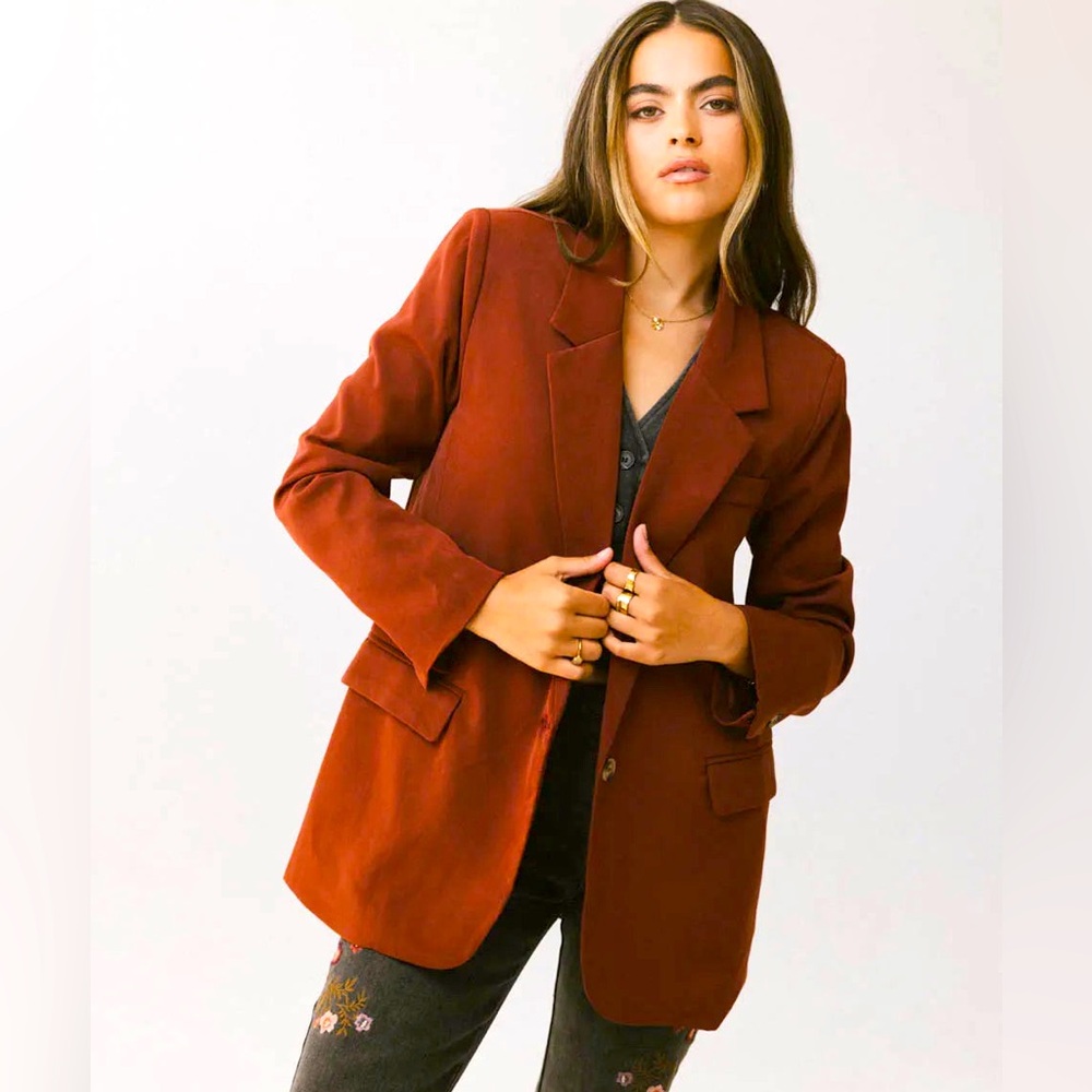 BOHME CRYSTAL BLAZER IN BRICK